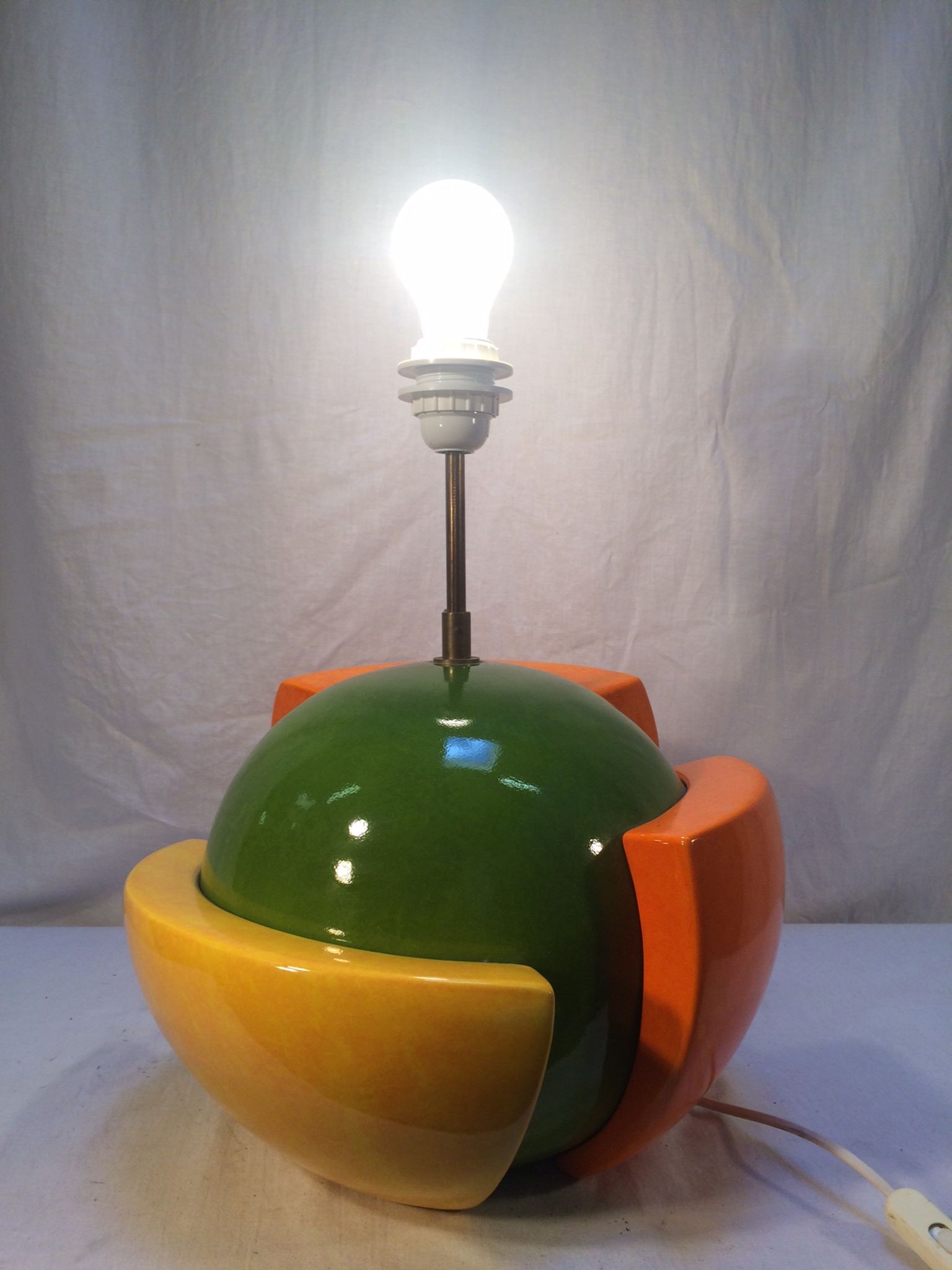 Vintage lamp "Laurence" ball format by François Chatain for Roche Bobois - 80s