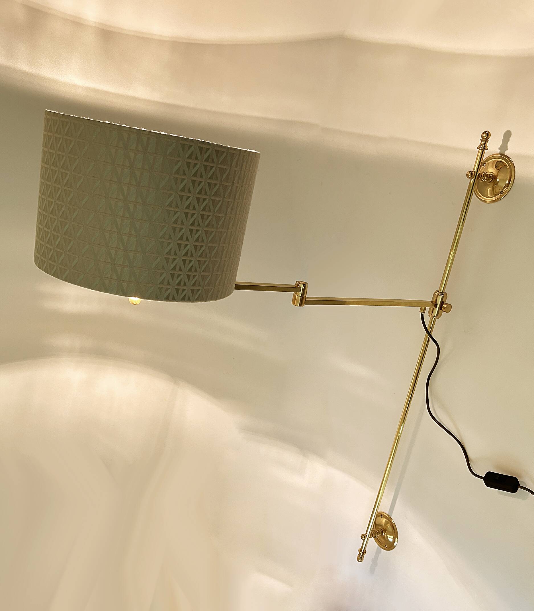 Large Vintage Adjustable Wall Lamp, 1970s