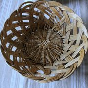 Large vintage woven wicker basket