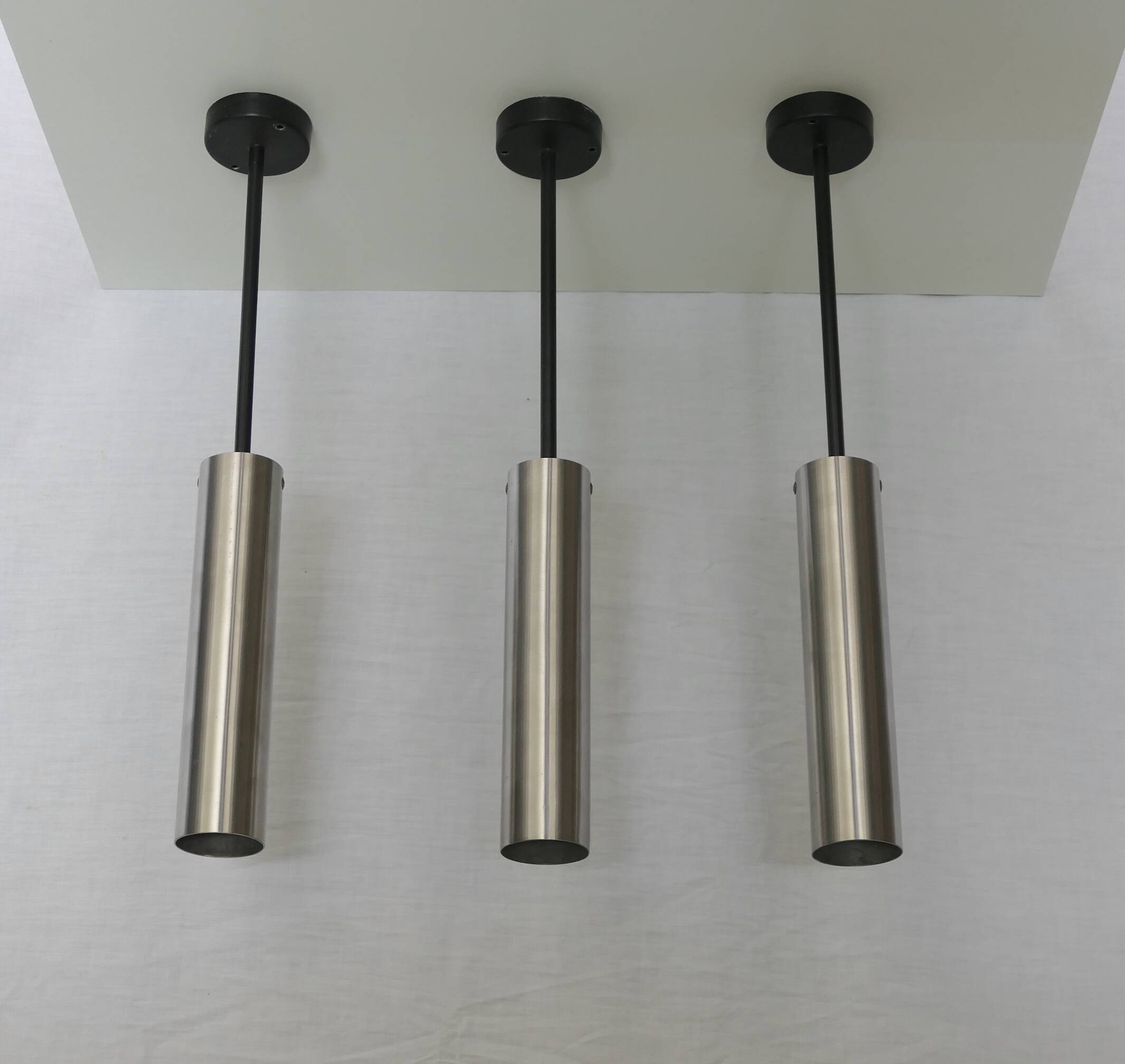 Vintage 1960 pipe suspension. Set of 3.