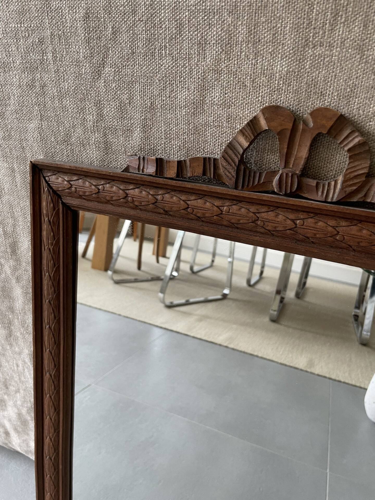Antique wooden mirror