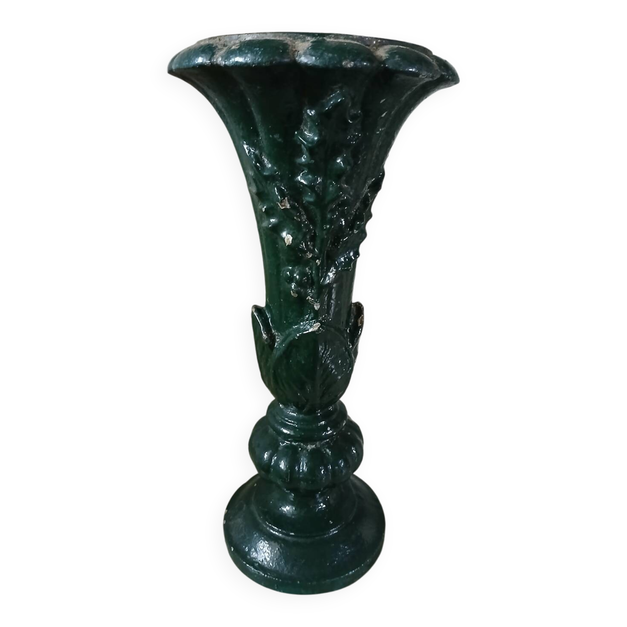 Antique cast iron vase