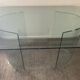 Vintage Sica Italy dining table in tempered glass