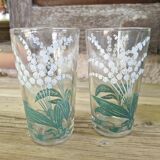 10 verres muguet, années 40-50