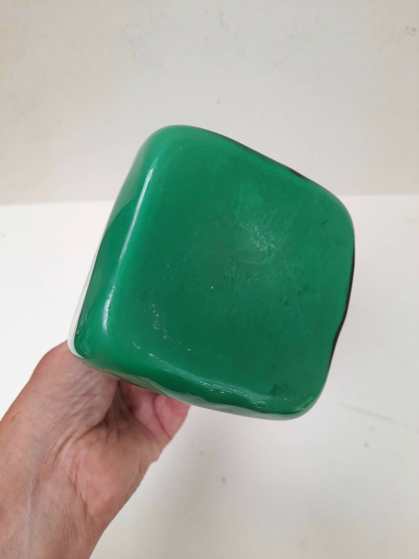 Swedish vase in green opaline