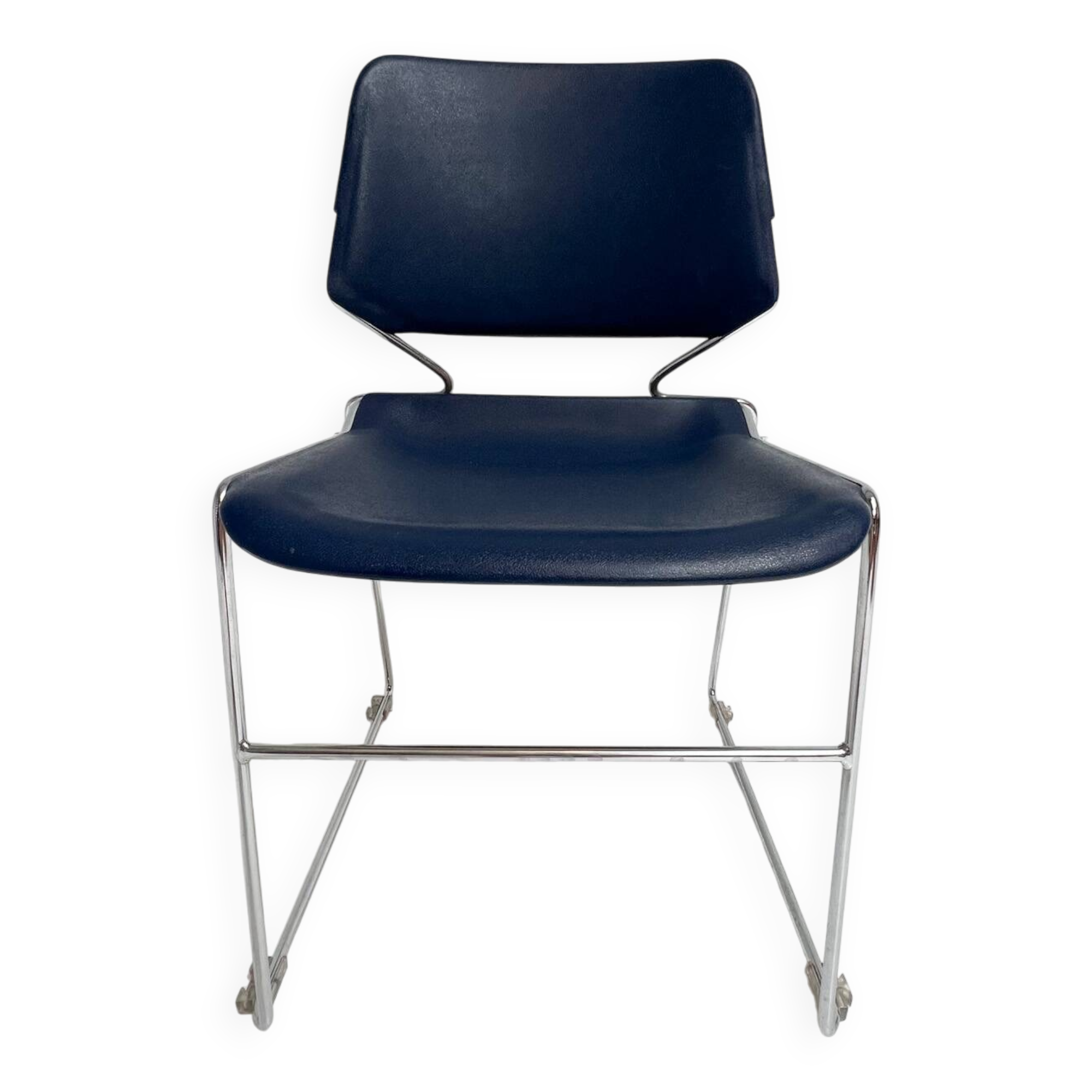 Chaise Matrix Krueger bleu foncé de Thomas Tolleson, années 1970