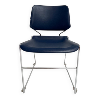 Chaise Matrix Krueger bleu foncé de Thomas Tolleson, années 1970