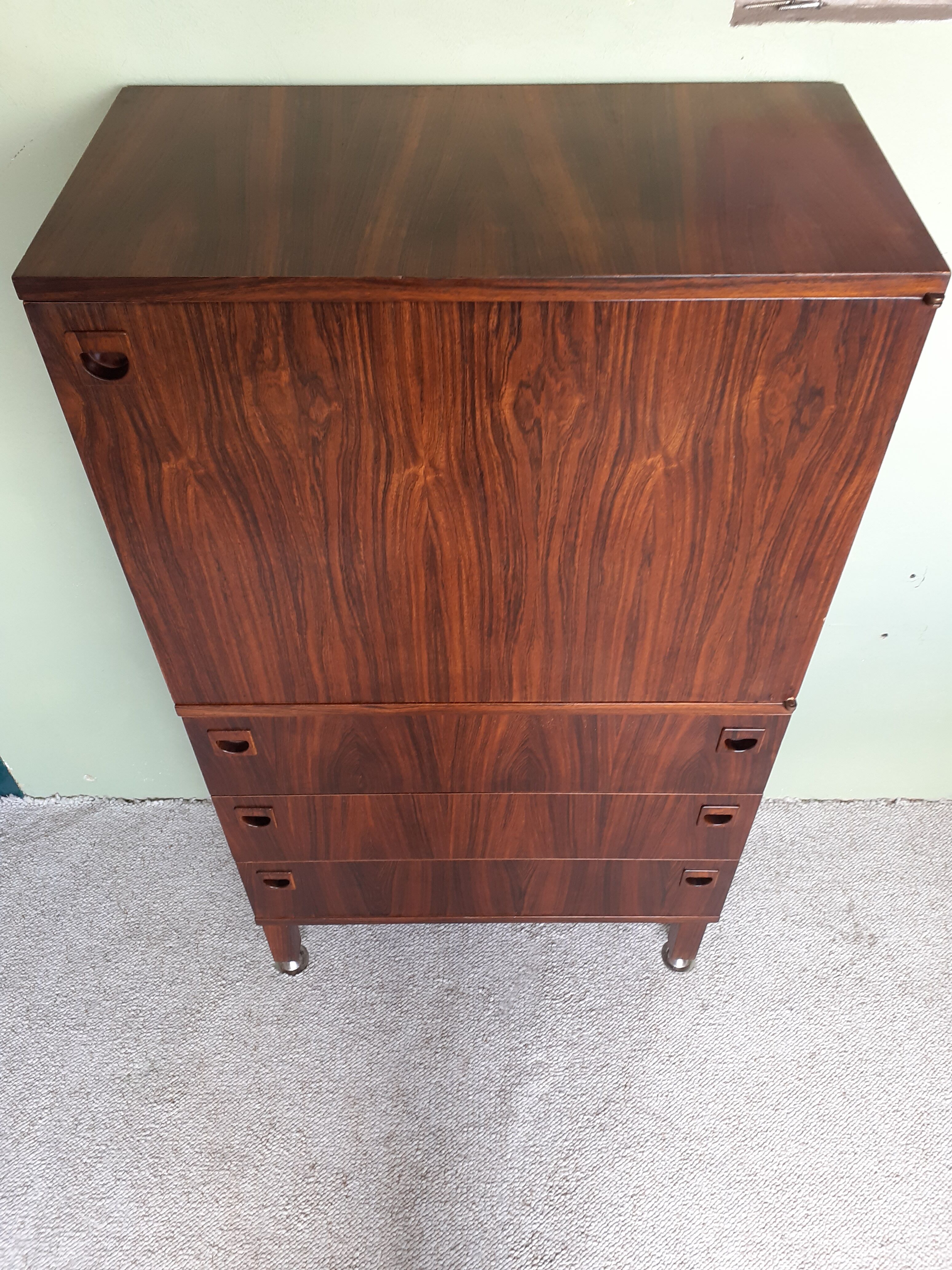 Storage cabinet in rosewood of rio by Andre Monpoix
