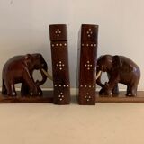 Pair of greenhouses books elephants in teak, 1970