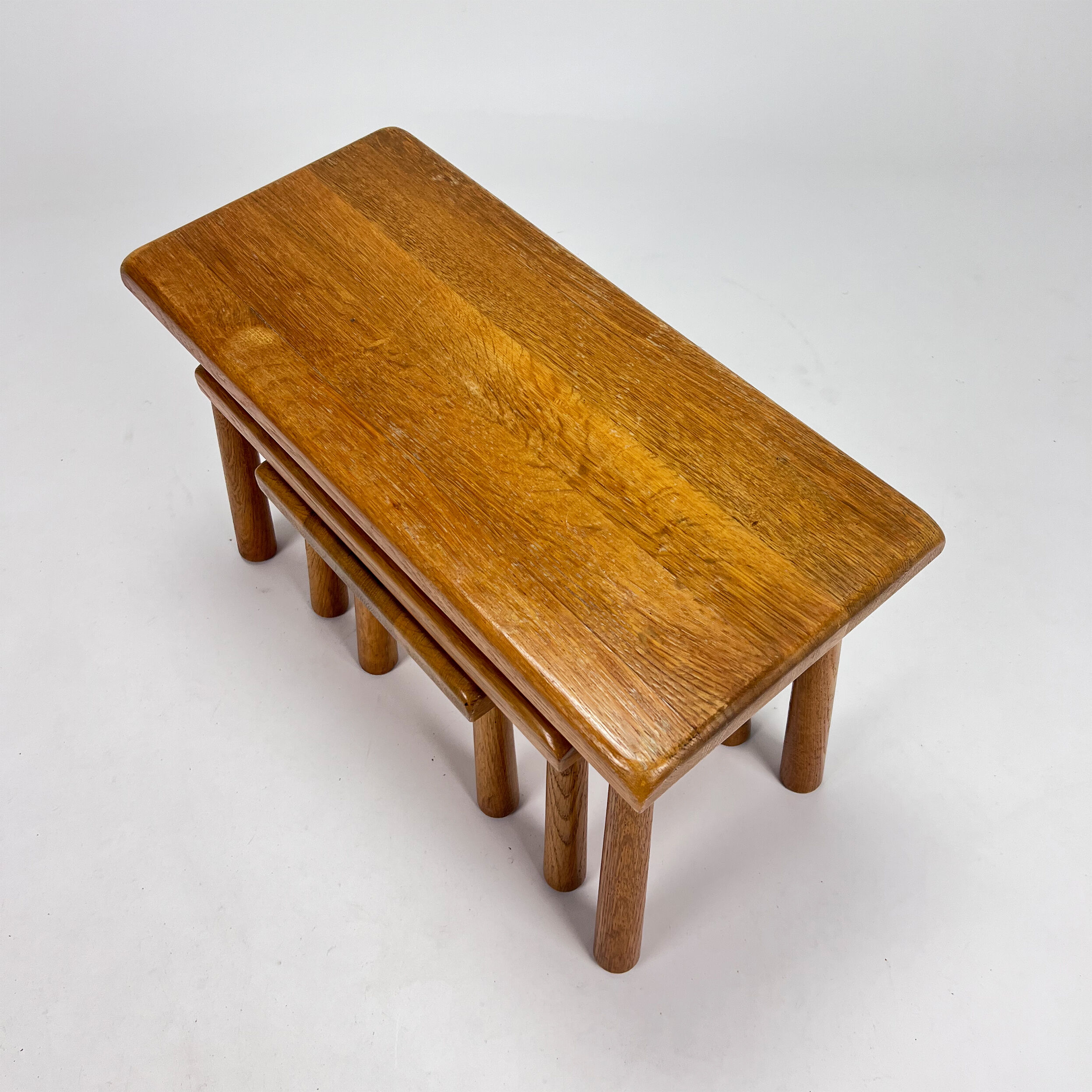 Modernist oak nesting tables, 1960s