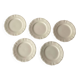 Set of 5 flat plates Sarreguemines – White earthenware – Bor