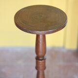 vintage wooden pedestal, Art Deco pedestal, column wood