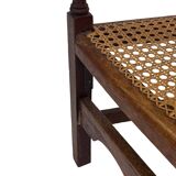 Fauteuil Art Déco en chêne tressé, design minimaliste.