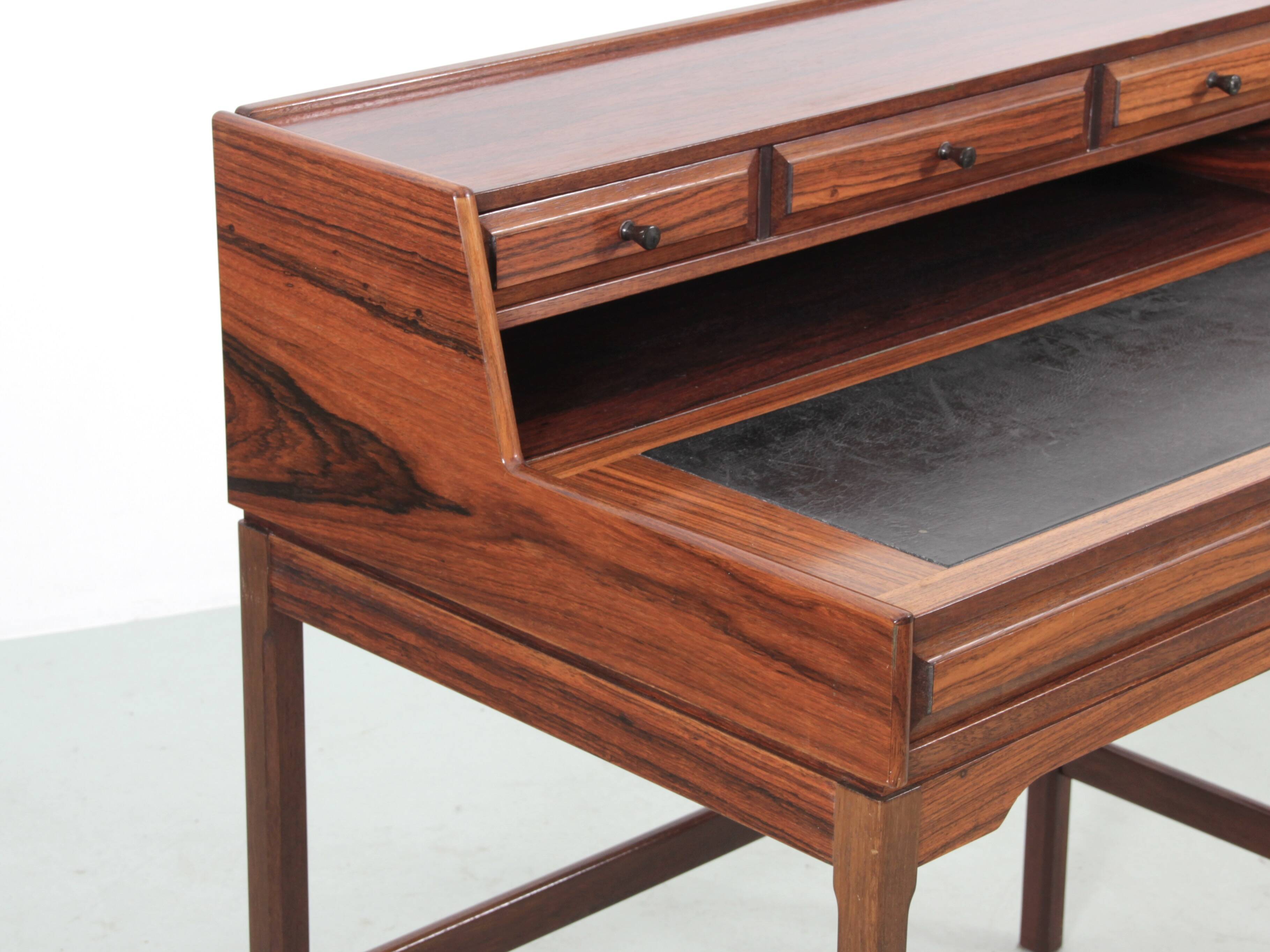 Bureau à gradin scandinave en palissandre de Rio