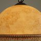 Mid Century Amber Mottled Glass Ceiling Light with Beaded Glass Fringe