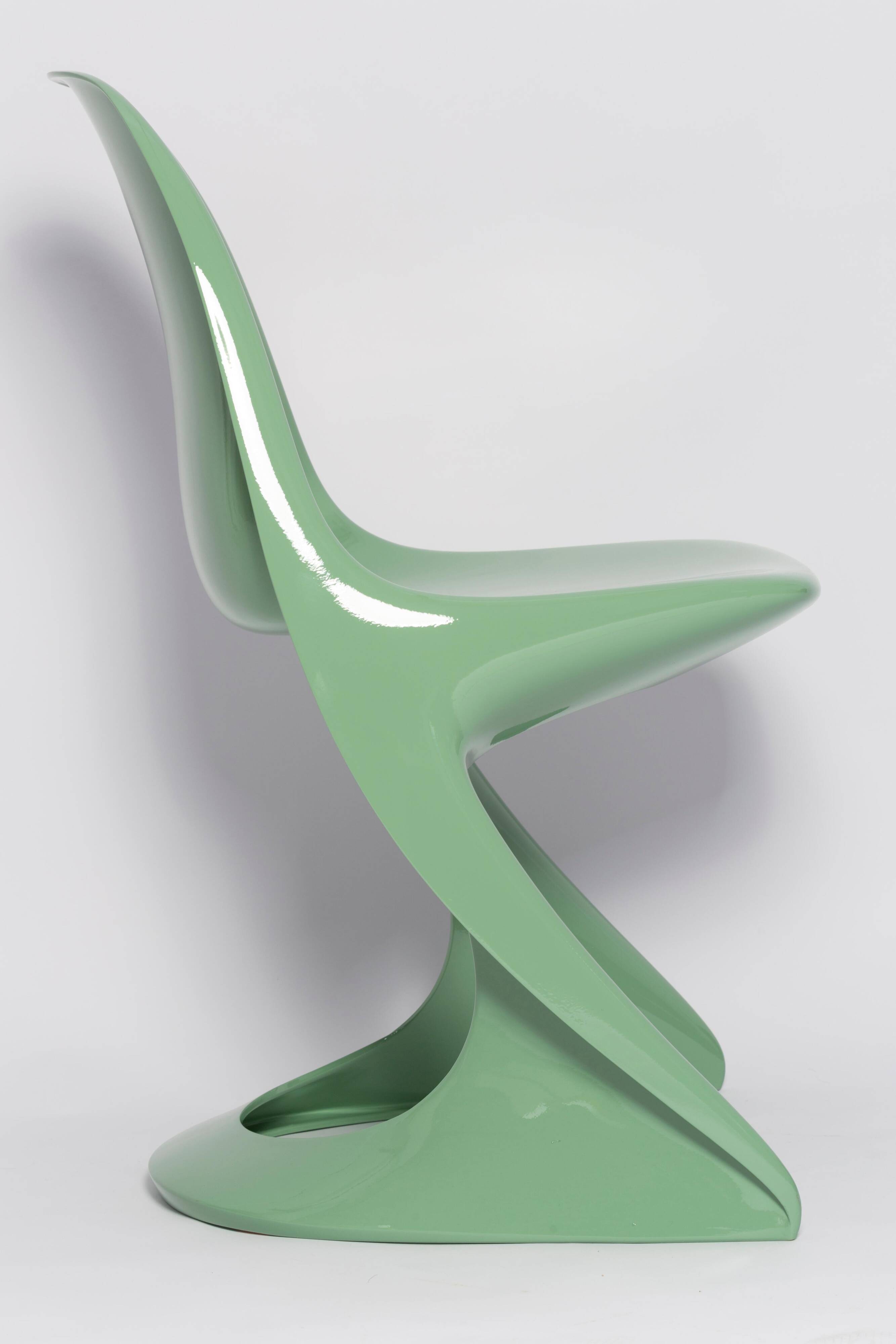 Mid-century Casalino chair in jade green, Alexander Begge, Casala, Germany 1970s.