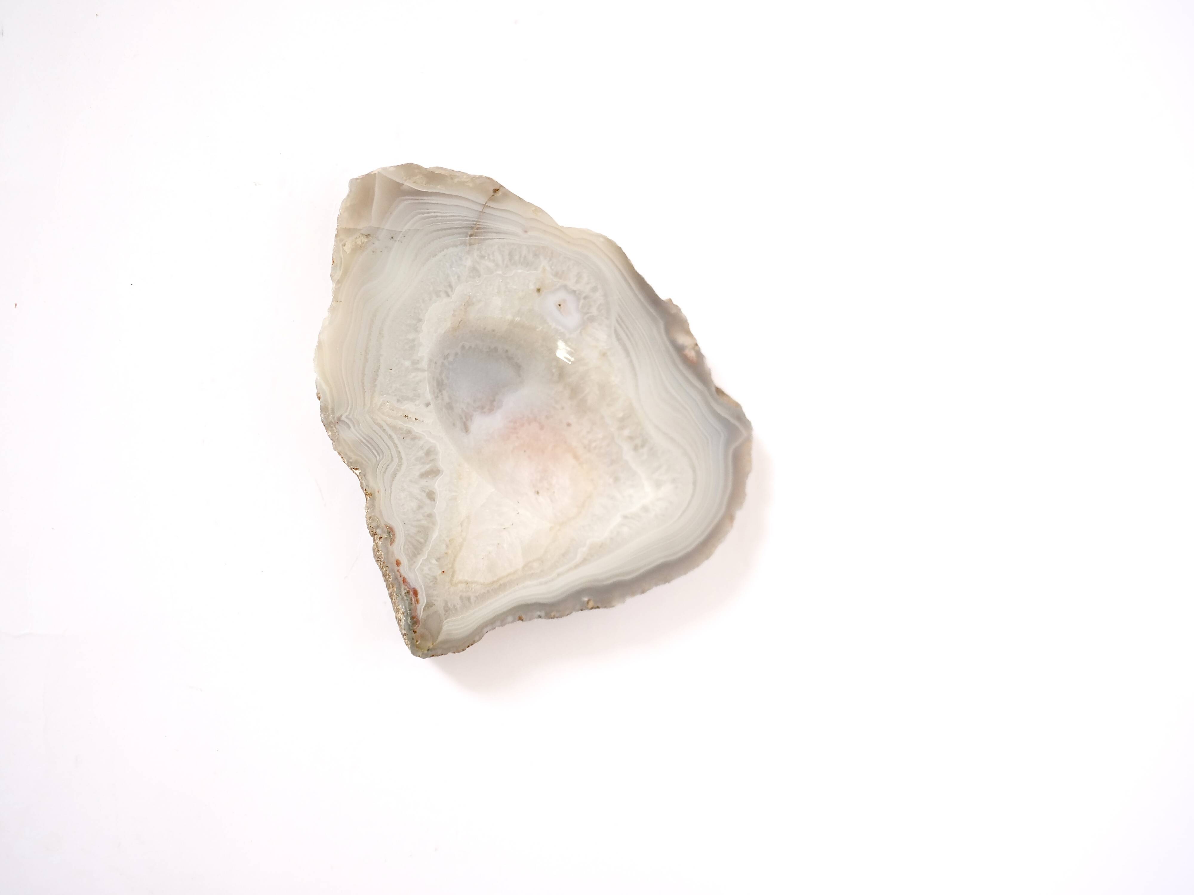 delicate attention bowl made of natural Agate stone Italy 1960