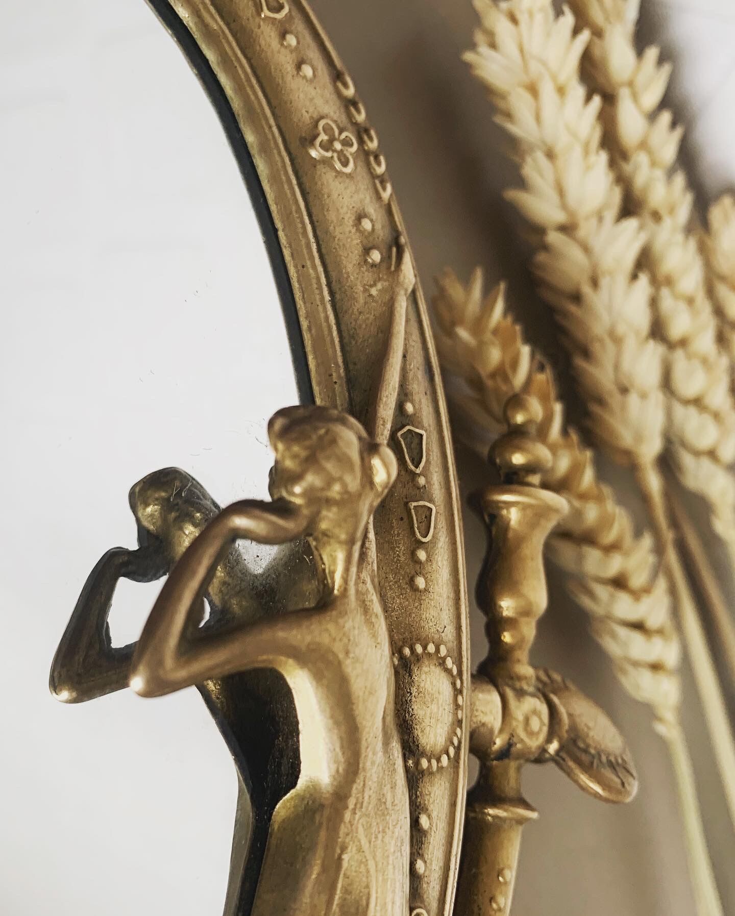 Art nouveau psyche mirror