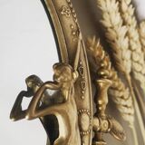 Art nouveau psyche mirror