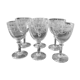 6 verres à eau . cristal saint louis . model millet art deco