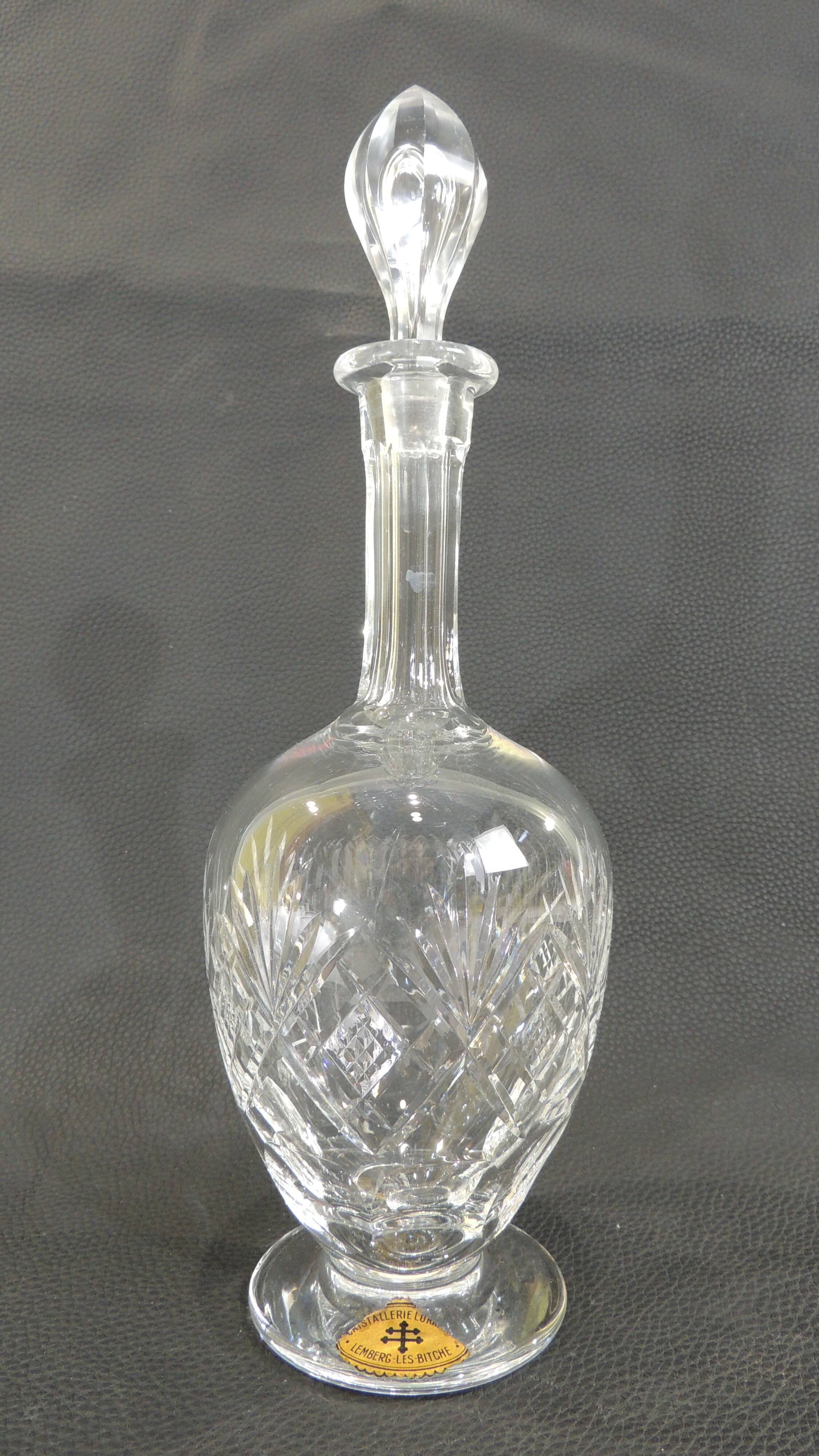 St Louis crystal wine carafe, Massenet model./vintage