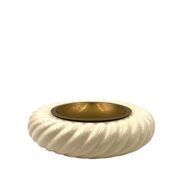 Tommaso Barbi, cream ceramic ashtray / vide poche, B Ceramiche, ca. 1970