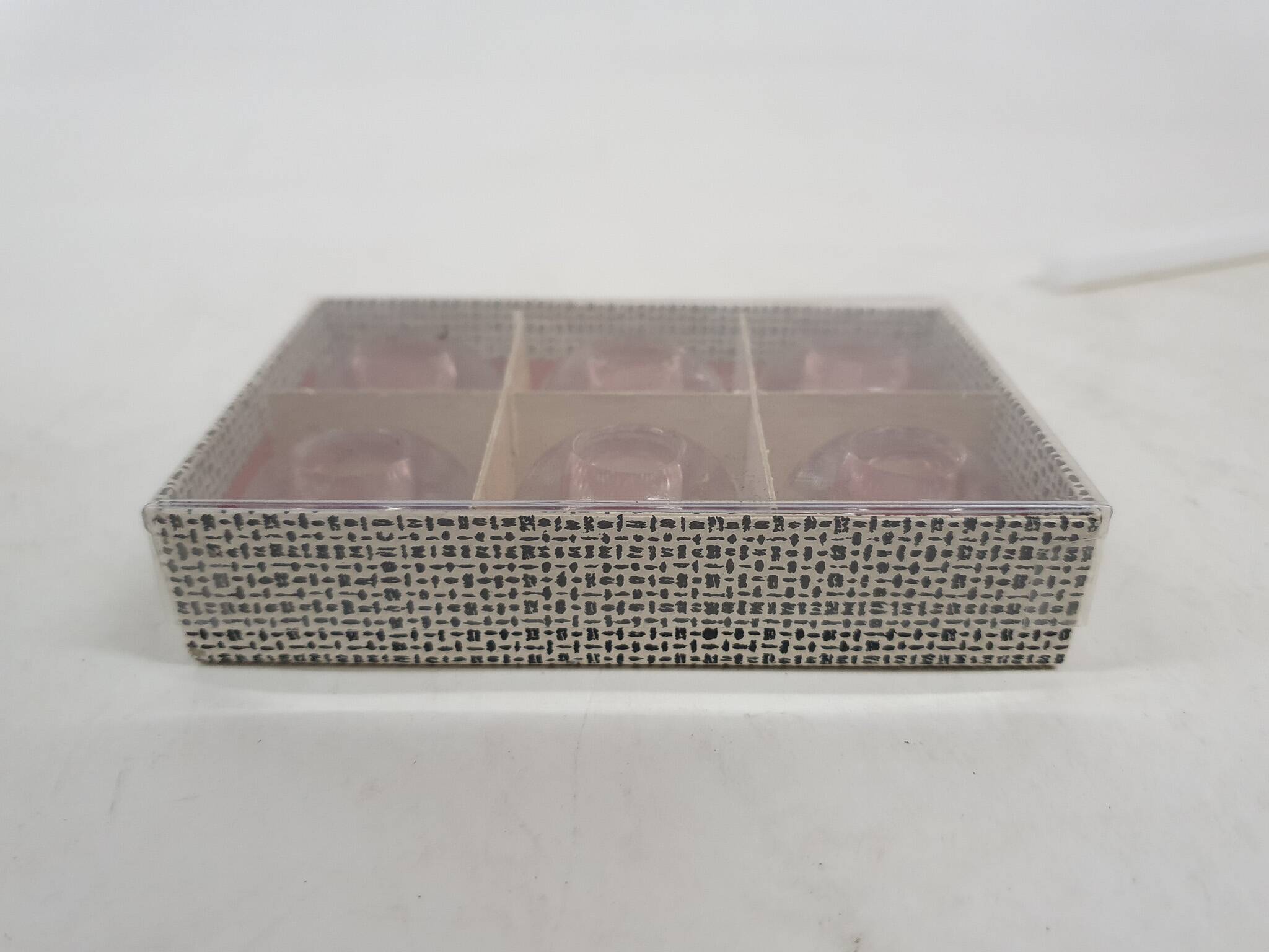 6 porte-bougies dans leur boîte, Pays-Bas années 1950