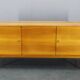 1960s Czechoslovakian maple veneer sideboard, high gloss finish