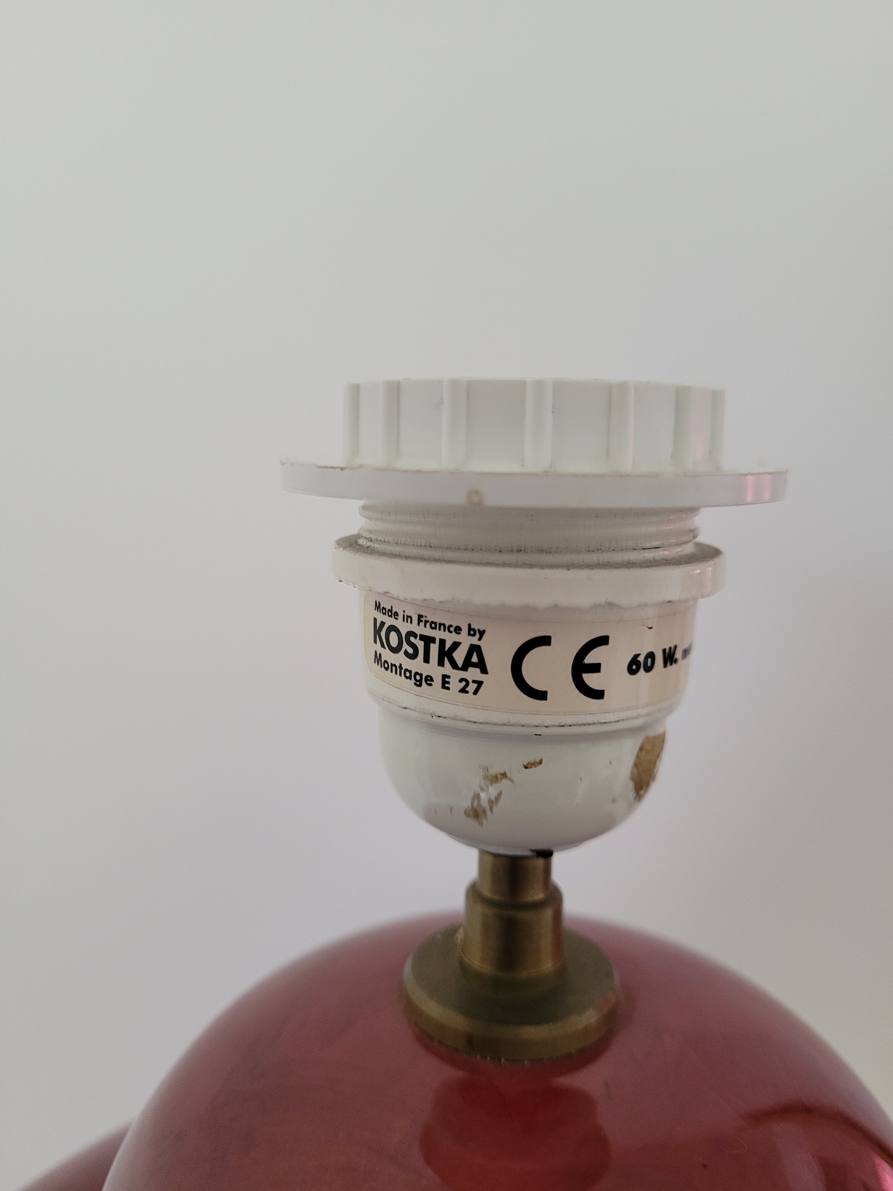 Rondo lamp by Kostka in cracked ceramic