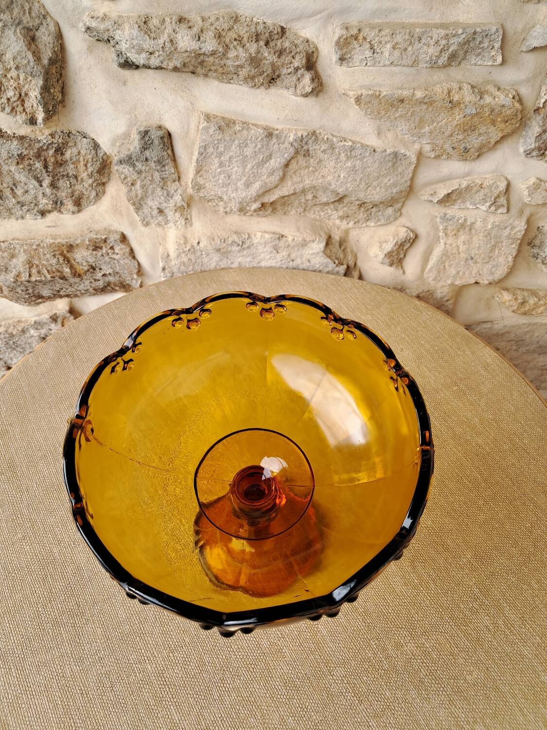 Amber glass cup