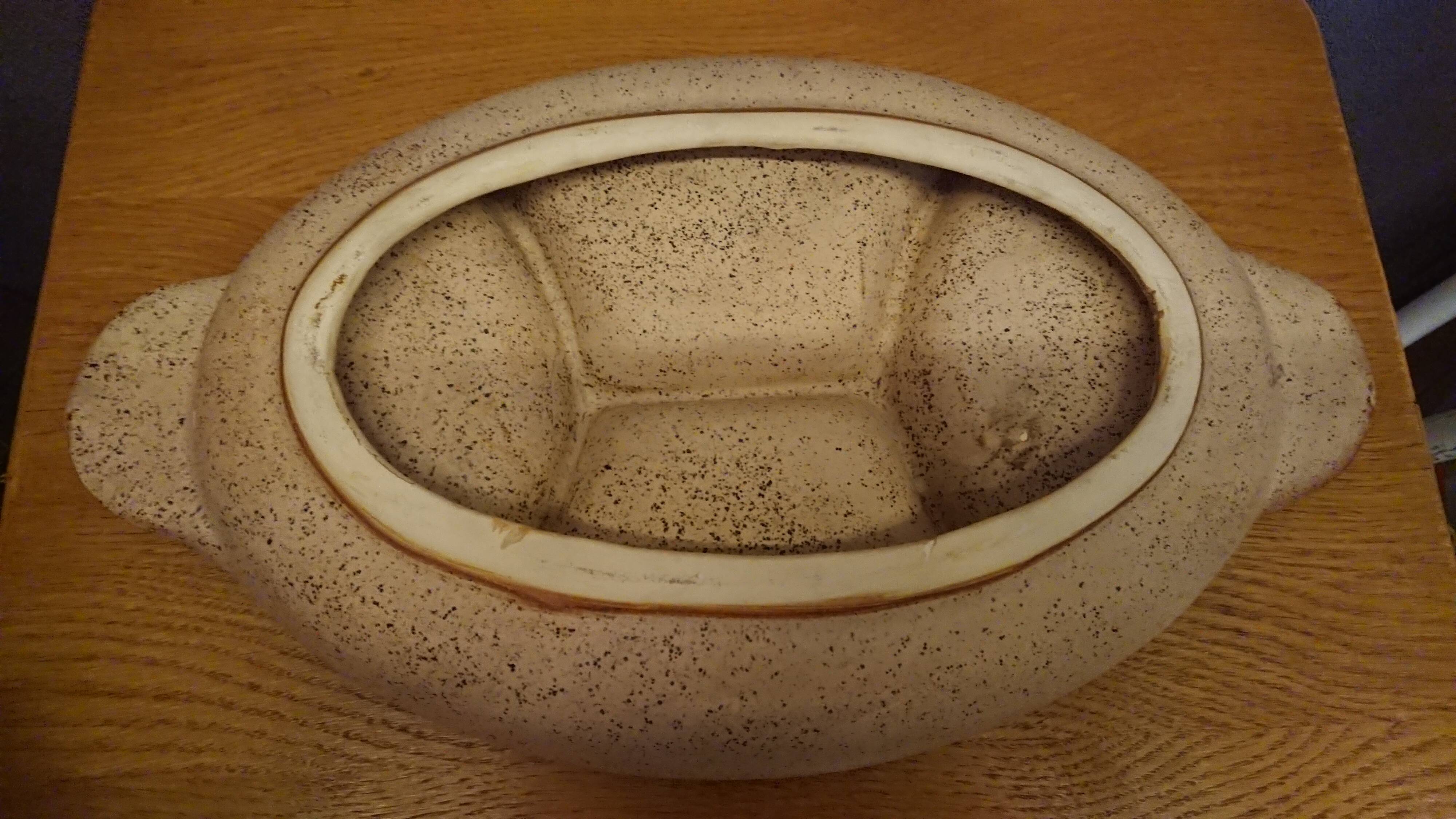 Plat avec compartiment en céramique Vallauris