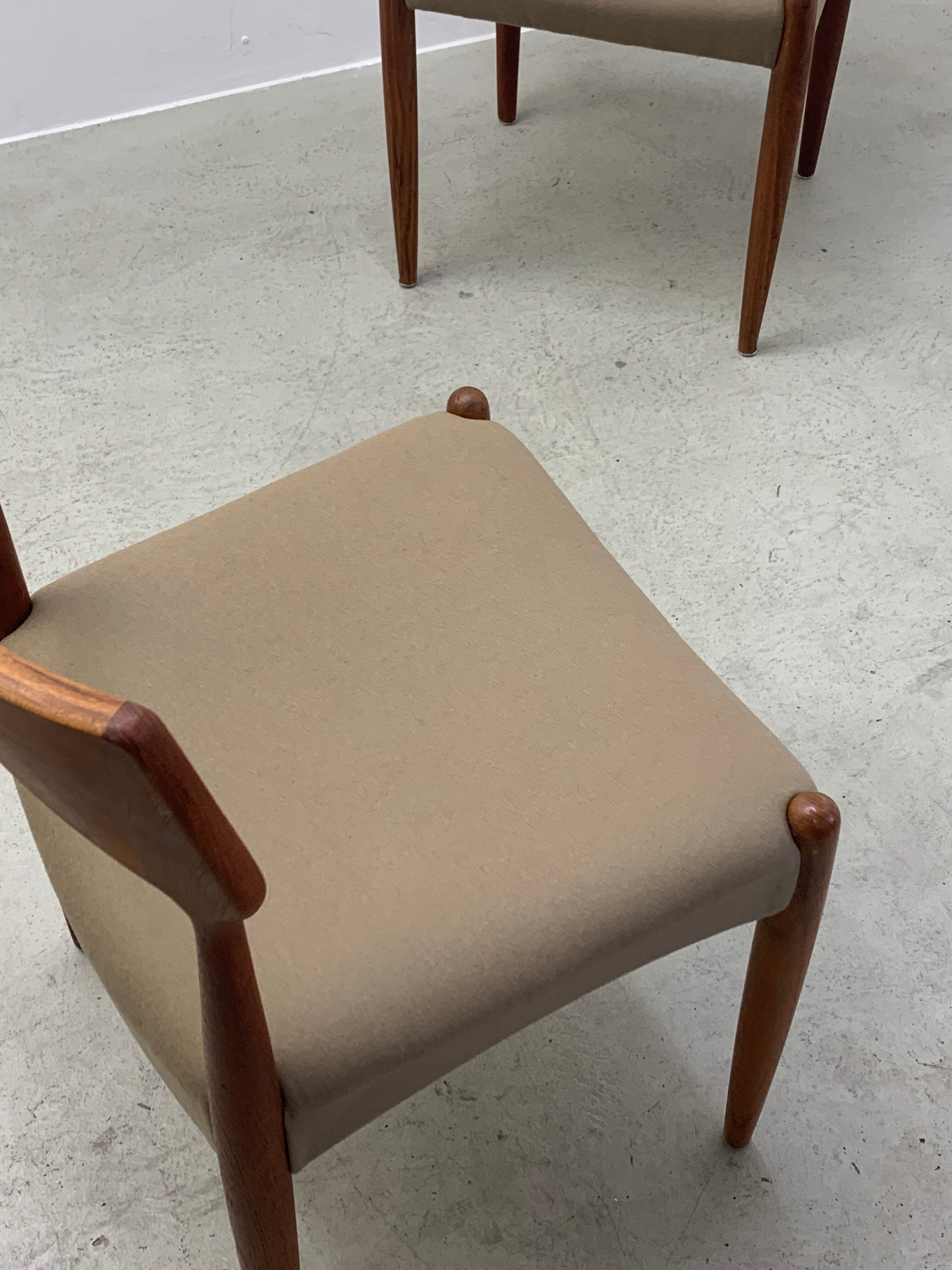 4xDanish Teak Dining Chairs by Bernard Petersen 1960s