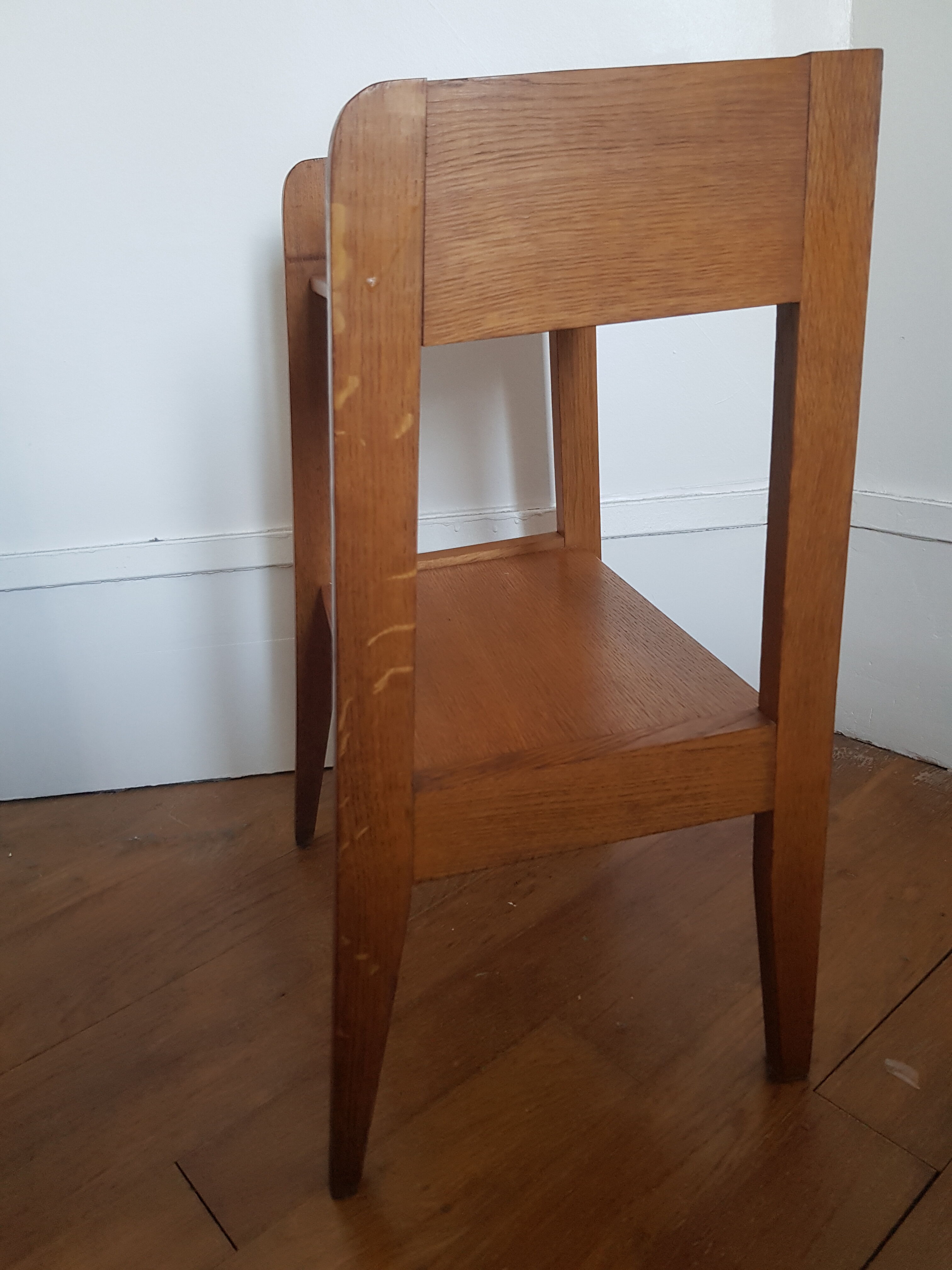 Wooden bedside table