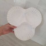 Caugant style 3 shell appetizer dish in Portuguese ceramic