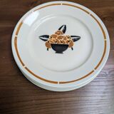 Badonviller "jade" dessert plate