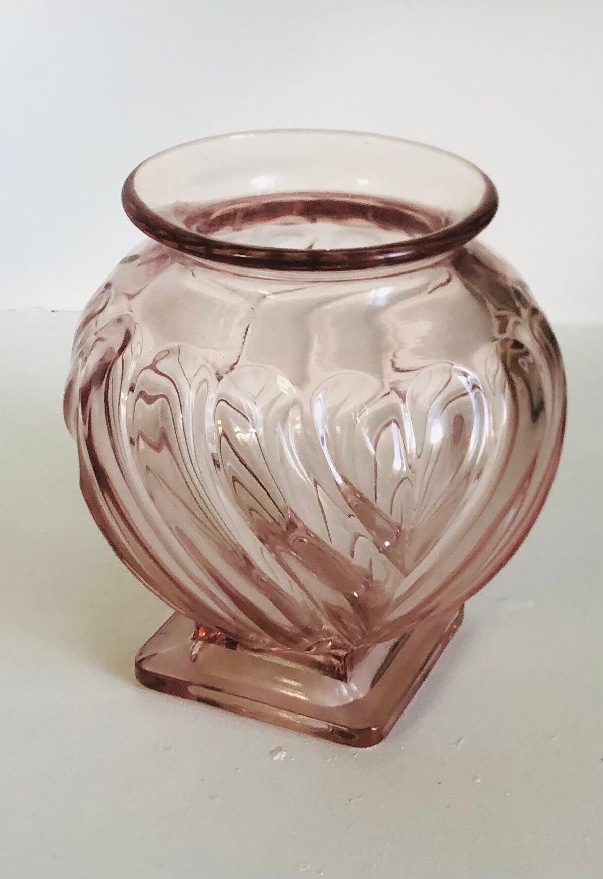 Art Deco glass vase Rosaline by Rudolf Schrötter for Inwald