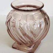 Vase en verre art déco Rosaline par Rudolf Schrötter pour Inwald