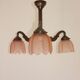 Art Deco bronze chandelier, 1920s.