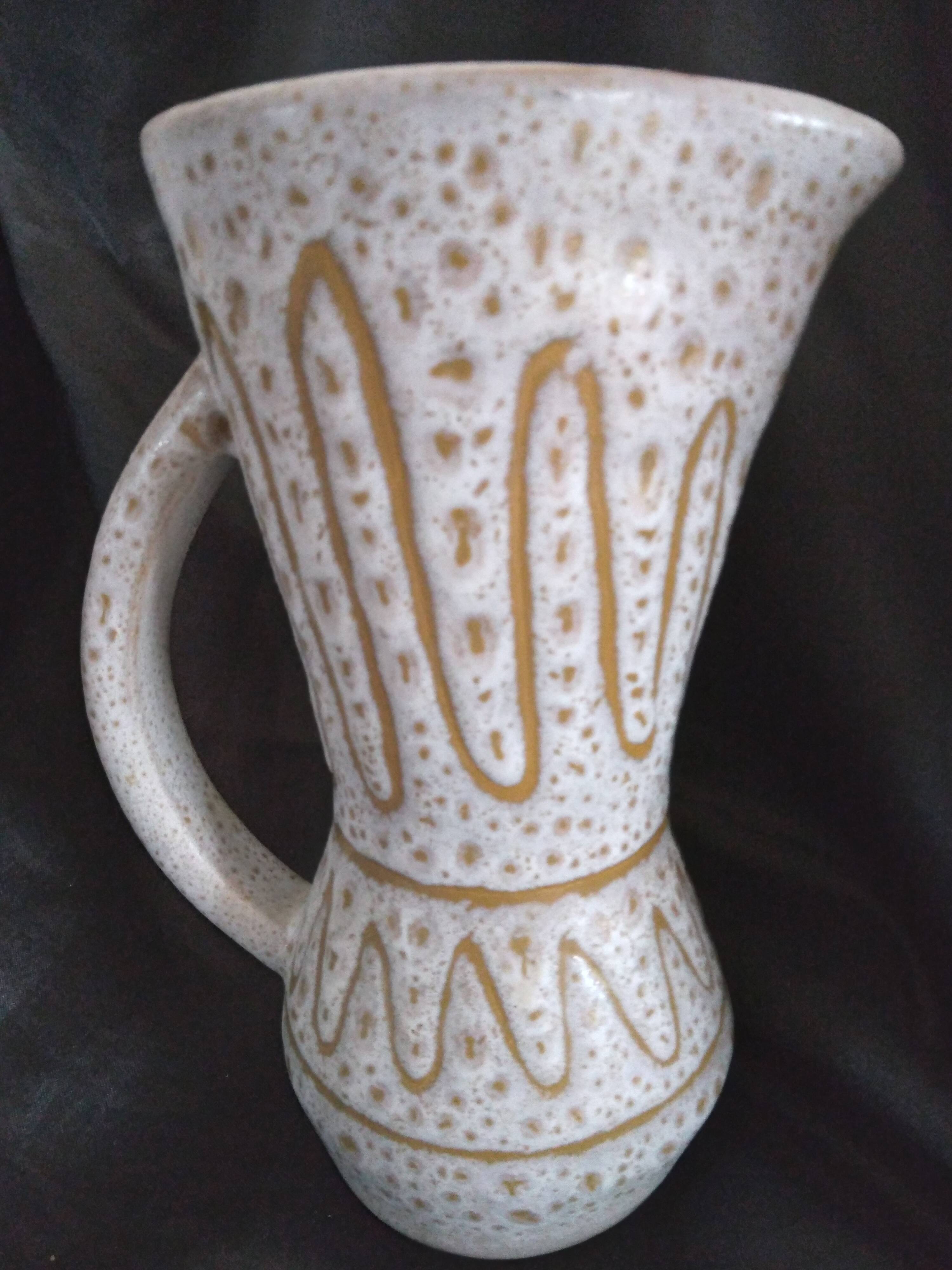 Set of 2 Austruy ceramic jugs