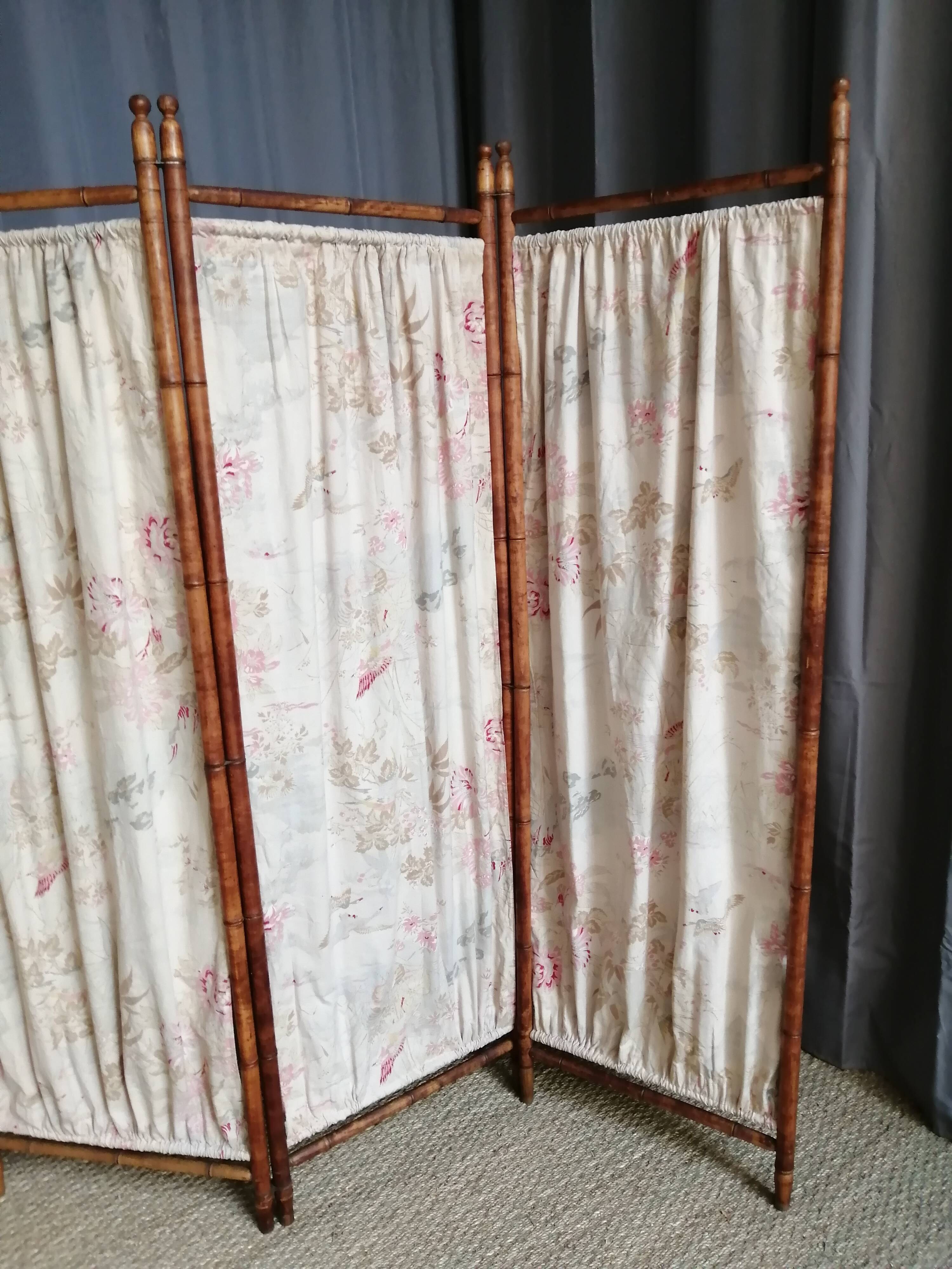 Vintage rattan screen