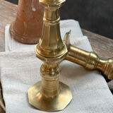 Pair of brass candle holders