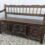 Large Breton storage bench for the entrance.