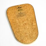 Small solid Mid Century brass wall mirror by Münchener Zierspiegel