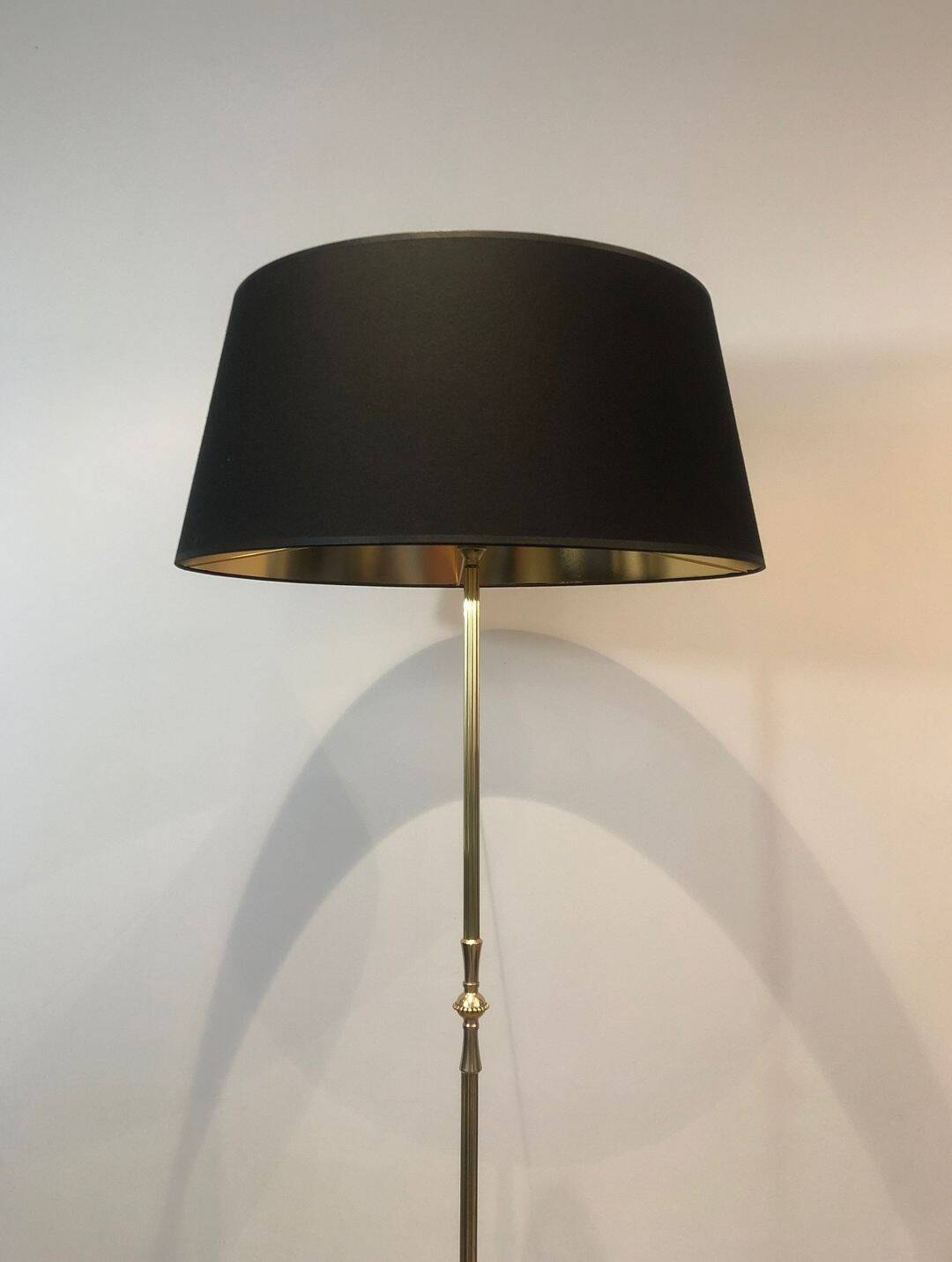 Neoclassical Brass Floor Lamp, in the Style of Maison Jansen