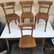 Serie de 4 chaises anciennes bistrot Baumann années 60