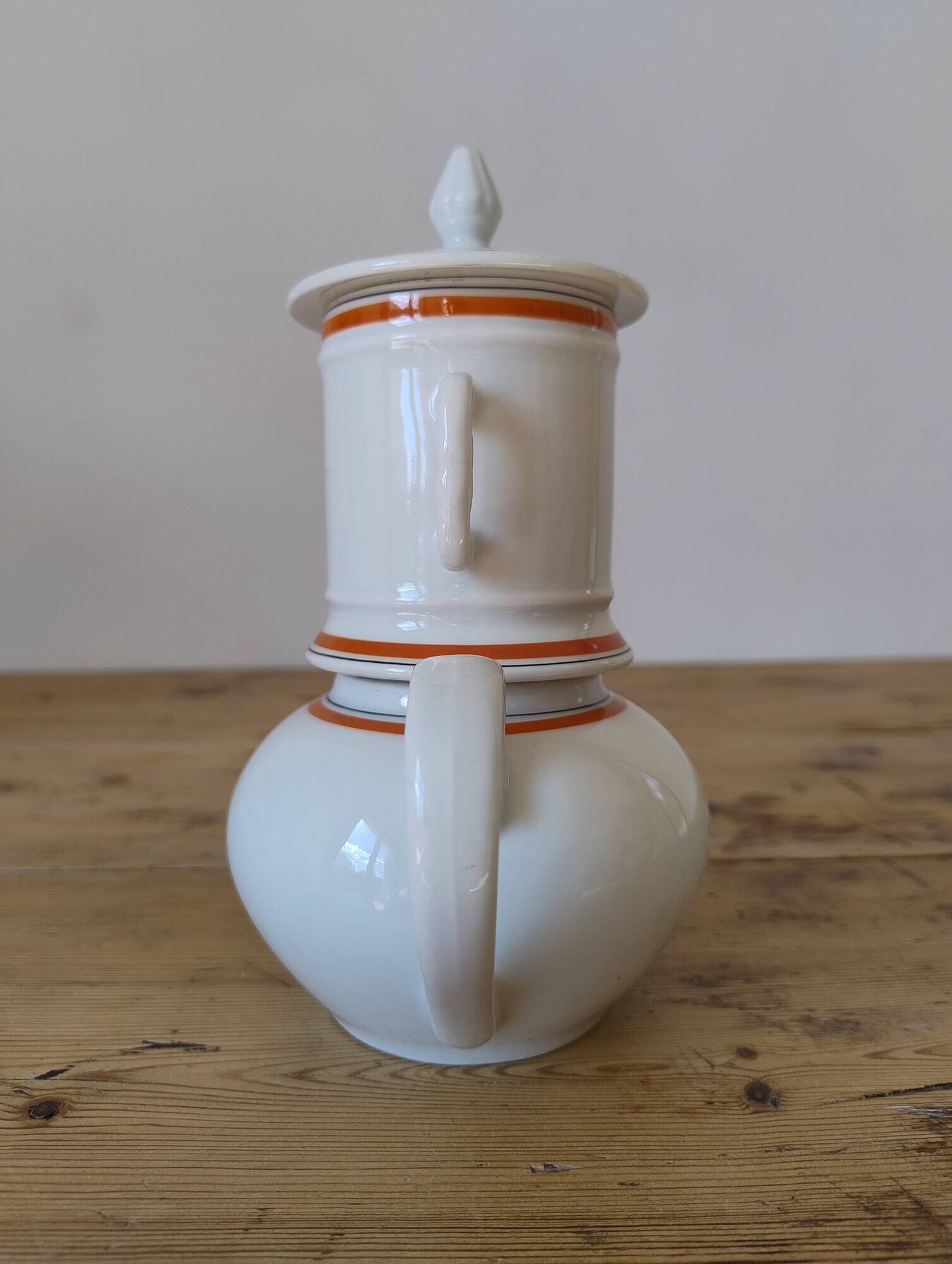 Vintage porcelain teapot from the Auteuil porcelain factory.