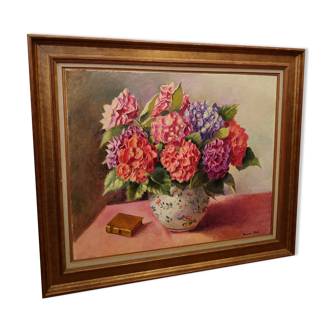 Painting bouquet of hydrangeas