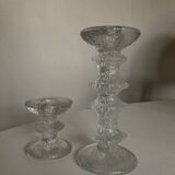 Pair of Festivo Timo Sarpaneva candlesticks 1972 for IIttala Finland