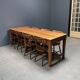 Large antique drapery fabric table
