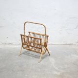Vintage Rattan Magazine Rack